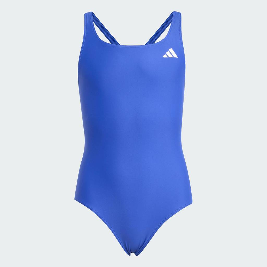 adidas Swimming V-back Swimsuit Kids Women Blue JM8222