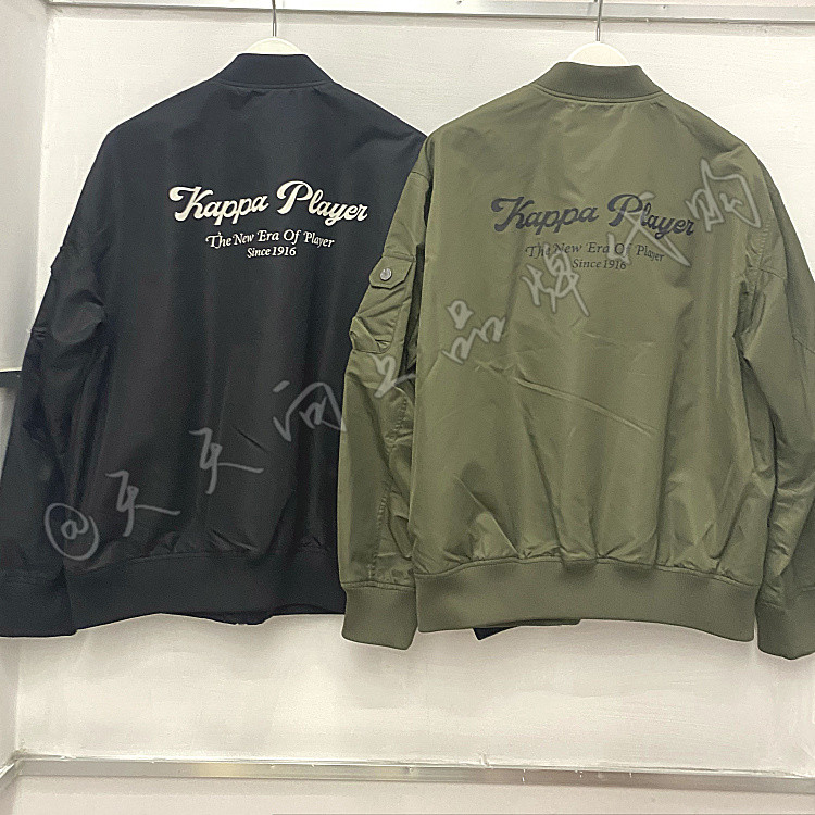 Kappa Kappa 23 ฤดูใบไม้ผลิผู้ชายผู้หญิงเบสบอลเที่ยวบินชุด Casual เสื้อสเวตเตอร์ถักกีฬาเสื้อแจ็คเก็ต 