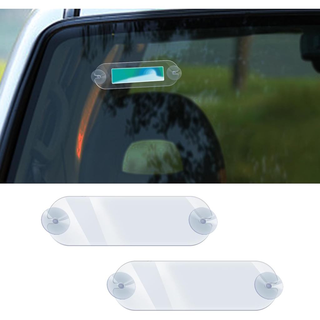 2 ชิ้น EZ Pass Holder, Transponder Holder, EZ Pass Strips พร้อมกาวและถ้วยดูดที่แข็งแกร่ง, Toll Pass 