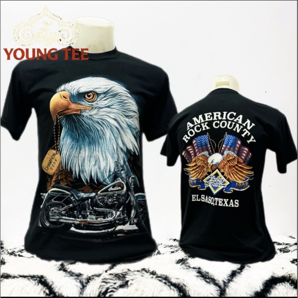 COTTON SHIRT เสื้อวินเทจ 3D ผ้า  M - 3XL ใส่ได้ทั้ง ชาย - หญิง คอกลม แขนสั้น เสื้อยึด ใส่สบาย เสื้อผ้าผู้ชาย เสื้อยืดลาย