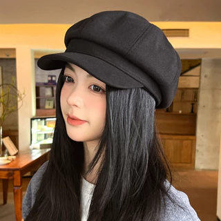 Miss_J พร้อมส่งจากกทม🎀หมวกเบเร่ต์ทรงแปดเหลี่ยมสไตล์อังกฤษย้อนยุคระดับไฮเอนด์สำหรับฤดูใบไม้ร่วงและฤดูหนาว