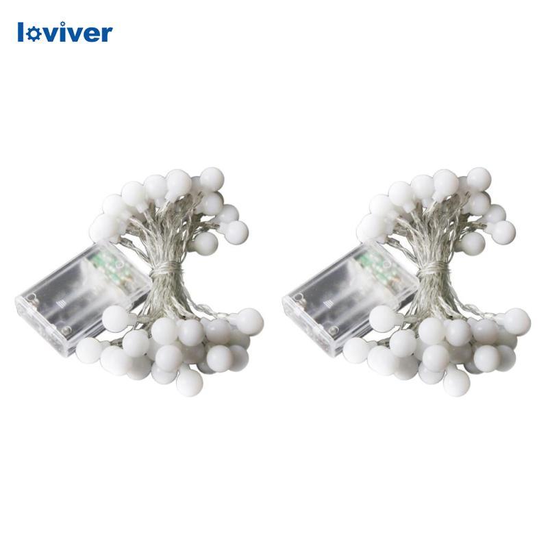 [Loviver] Ball LED String Fairy Light เหมาะสําหรับบ้านห้องนอนห้องนั่งเล่น Party IP44 3000K 50000H