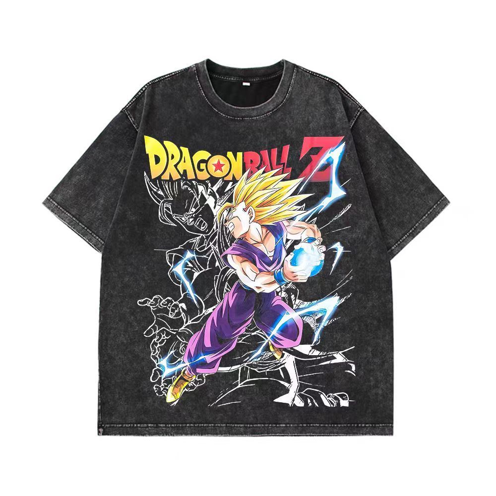 เสื้อยืดแขนสั้นผู้ชาย ลายพิมพ์ดิจิตอลจากอนิเมะ Dragon Ball Super เกร๋เหมือน Ergo Proxy ทำมาจากผ้าฝ้า