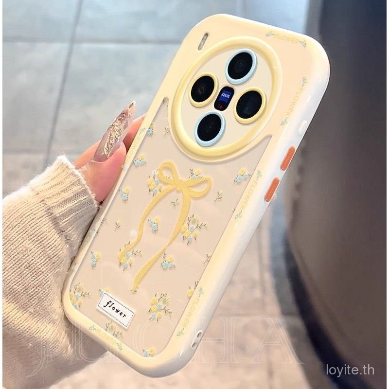 เคสสําหรับเคสโทรศัพท์ VIVO X300 Pro ดีไซน์ศิลปะและซอก VIVO X300 สีเหลืองสดดอกไม้พิมพ์เคสกันกระแทก - รูปที่ 2