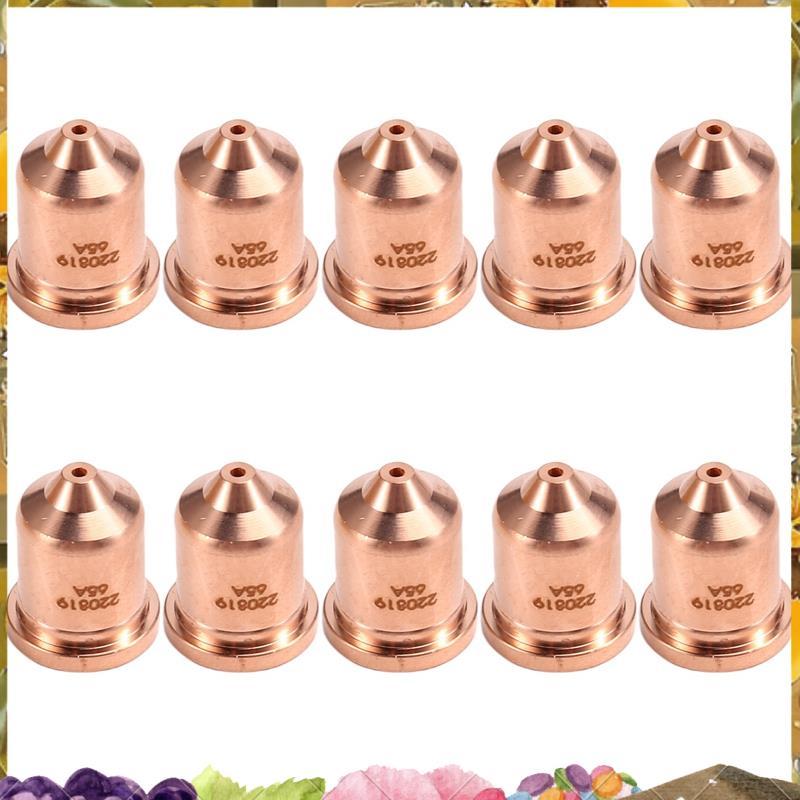 10 ชิ้น 220819 65A หัวฉีด Fit สําหรับวัสดุสิ้นเปลืองไฟฉายตัดพลาสม่า 65/85/105