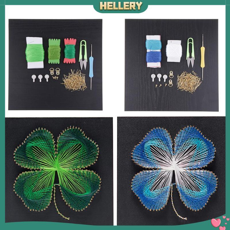 [HelleryTH] 30x30 ซม.Pin String Art Lucky Flower diy ตกแต่ง String Art ชุดสําหรับผู้ใหญ่เด็กศิลปะและ