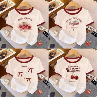 เสื้อสาวอวบสีชมพู ฤดูร้อนหวานเย็นสวมใส่เสื้อผ้าผู้หญิงสามารถเกลือหวาน และเซ็กซี่ฮอลิเดย์หน้าแขนสั้น เสื้อ ผ้า แฟชั่น ราค