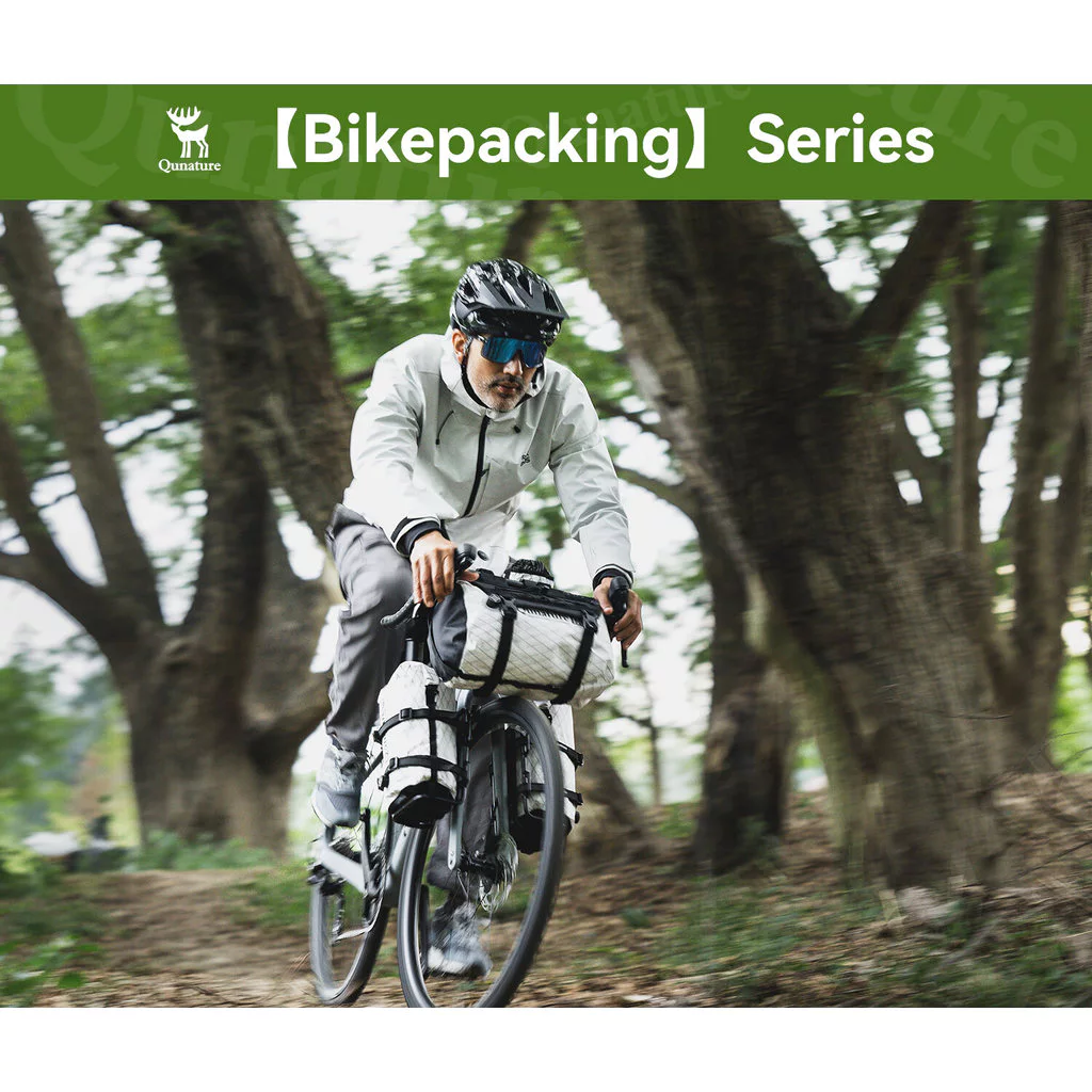 Qunature Bikepacking ถุงกันน้ำแบบบีบอัด 6/12L กระเป๋าข้างจักรยานแบบ Dry Bag ขยายได้ ทนต่อการสึกหรอ เหมาะสำหรับทัวร์ริ่งและปั่นไปทำงาน ใช้ได้กับจักรยานเสือหมอบและเสือกรวด thumbnail 10