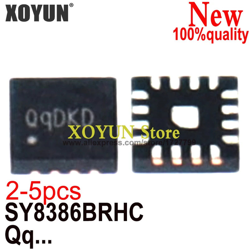 (2-5ชิ้น) 100% ใหม่ SY8386BRHC SY8386B QqAZB QqBTB Qq.. QFN-16 ชิปเซ็ต ic ในสต็อก ZEIJ