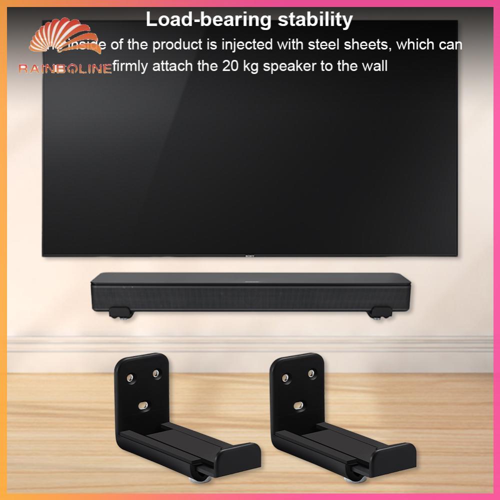 Sound Bar Mounting Bracket Anti-Drop Soundbar ลําโพง Wall Holder ถือสูงสุด 44lbs Sound Bar ภายใต้ TV
