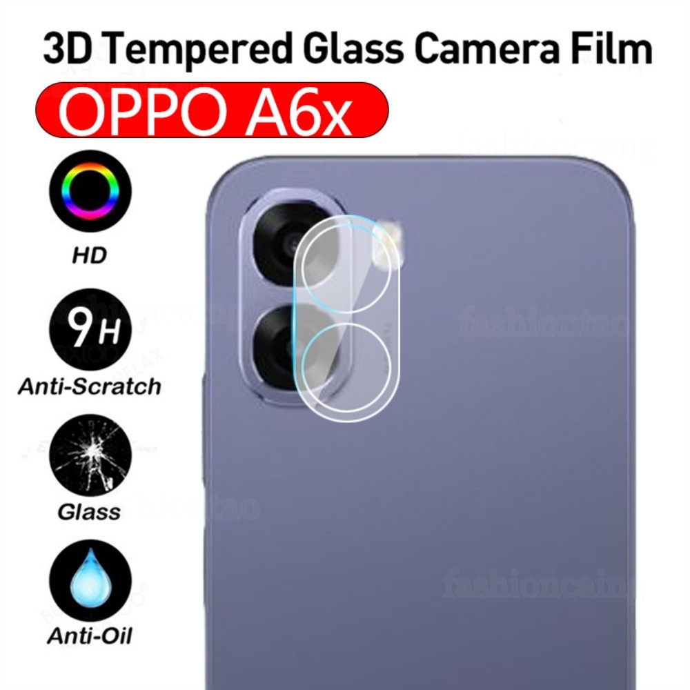สําหรับOppoA6X 3Dกล้องเลนส์กระจกนิรภัยคลุมทั้งหมดป้องกันฟิล์มสําหรับOppo A6 X t Pro A6X A6Pro A6t Pr