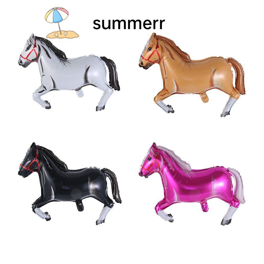 SUMMERR ลูกโป่งม้า 30 นิ้วตกแต่ง Horse Themed Baby Shower ของเล่นเป่าลม