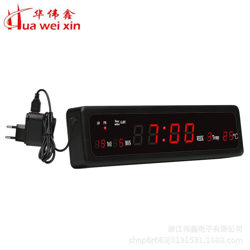 อิเล็กทรอนิกส์808นํานาฬิกาแขวนดิจิตอลผู้ผลิตส่องสว่างสไตล์สร้างสรรค์ถาวรปฏิทินนาฬิกาอุปทานโดยตรงสไตล