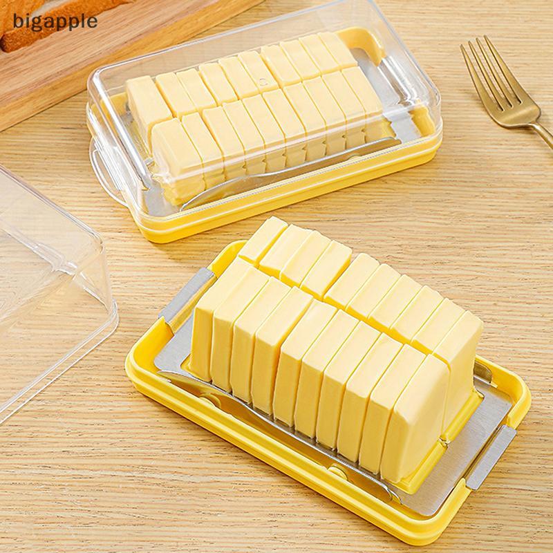 Bigapple Cheese Butter Cutting Box พร้อมฝาปิด, Butter Slicer Storage Container 100 Butter Crocks RDG