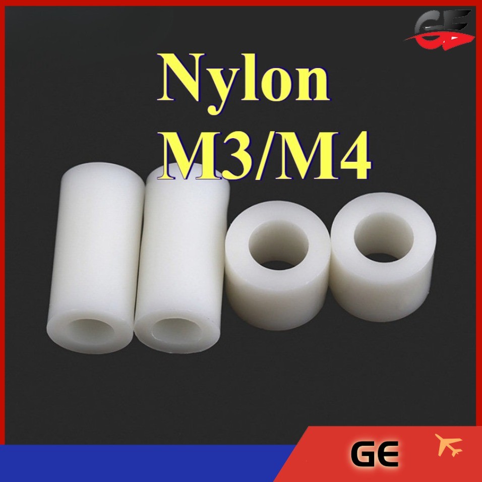 คอลัมน์แยก ABS สีขาว, คอลัมน์แยกฉนวน, คอลัมน์แผ่นพลาสติก 3mm4mm ผ่านคอลัมน์ปลอกไนลอน [GE-MB]