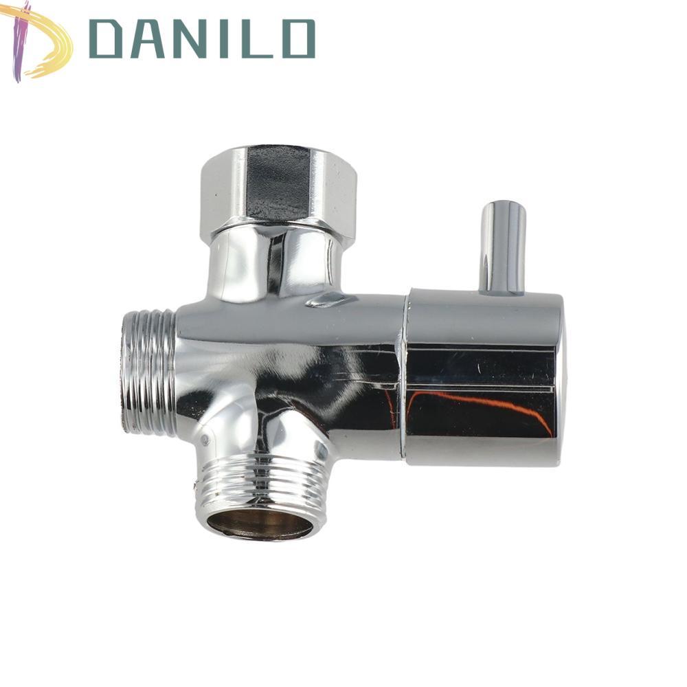DANILLO 3 Way Shower Head Diverter Valve, T-adapter ทองเหลือง 3 Way Switch Faucet Valve, อุปกรณ์ห้อง