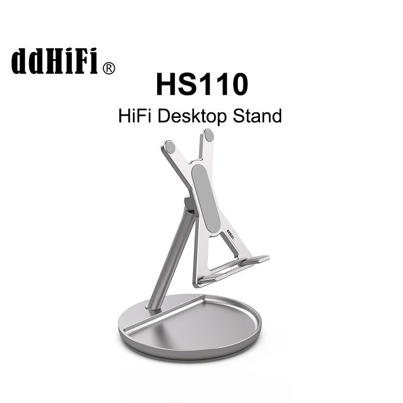 DD DdHiFi HS110 ขาตั้งเดสก์ท็อปสําหรับสมาร์ทโฟน / เครื่องเล่นเพลง AL6063 อลูมิเนียมและซิลิโคน AntiSl