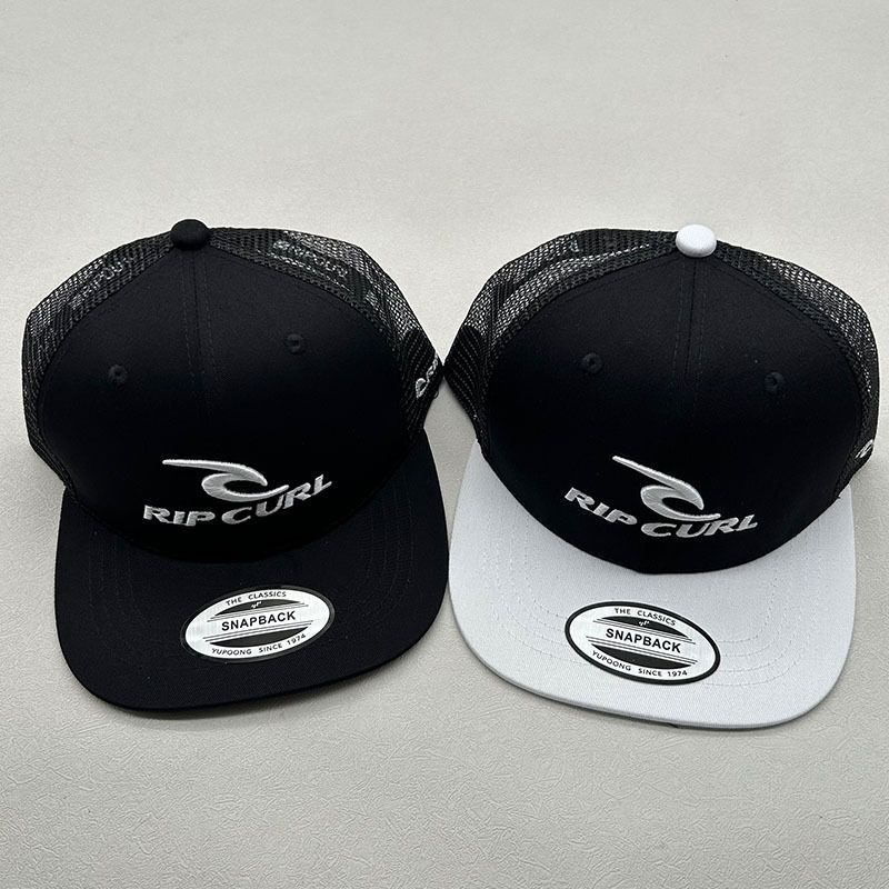 RIPCURL Flat Brim Embroidered Baseball Cap Outdoor Sun Protection Sun Hat Surfing Mesh Breathable Ha