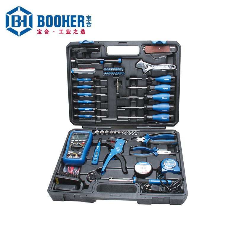 Booher/Booher Tools ชุดเครื่องมือเทเลคอม 53 ชิ้น BH1805205 การซ่อมช่างไฟฟ้าอิเล็กทรอนิกส์รวมกัน