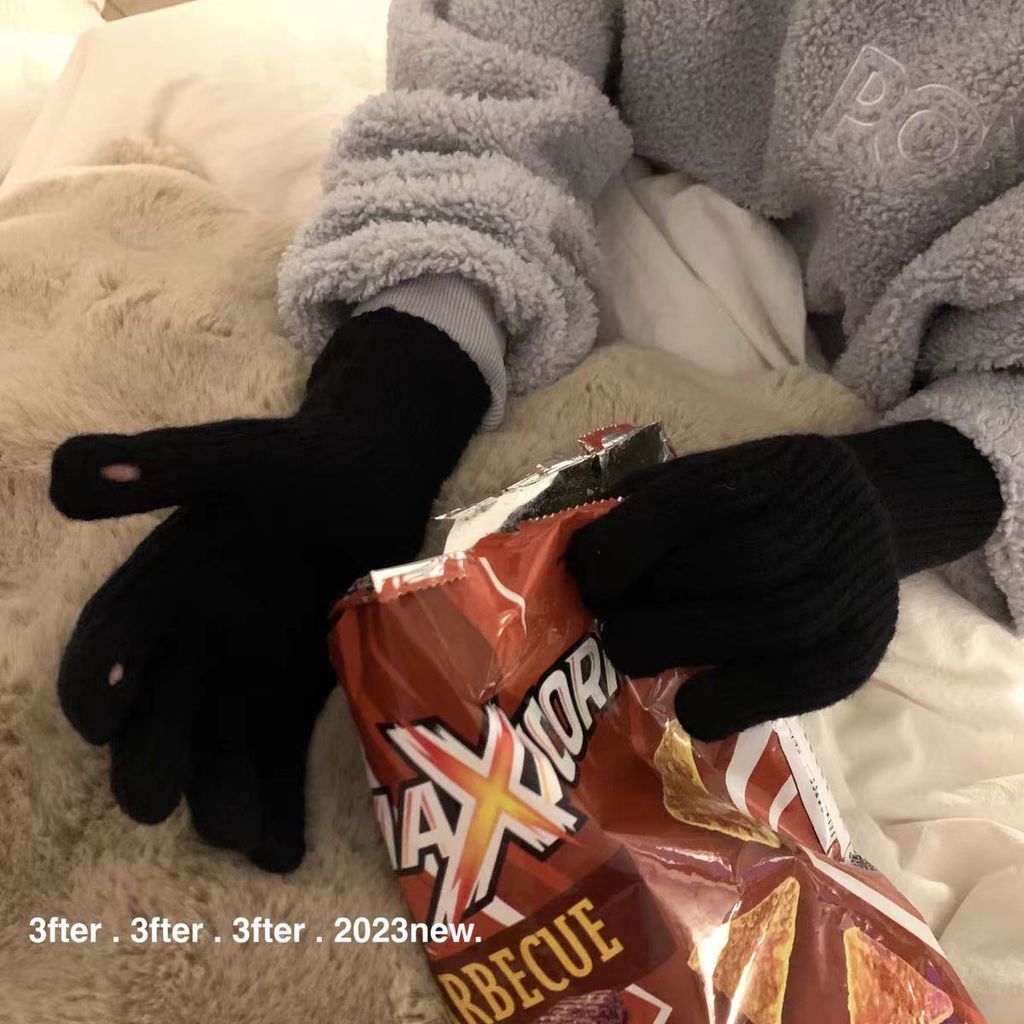 ถุงมือหรูหรา FZDAZI ซับขนแกะ อบอุ่นสำหรับฤดูหนาว - รูปที่ 3