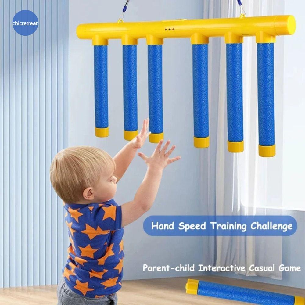 CHICRETREAT Challenge เกมแท่งล้ม, การตอบสนองอย่างรวดเร็ว Prop Eye และ Hand Grabbing Stick, Falling Sticks ของเล่น Falling Challenge Interactive Reaction Sticks เกมสวน
