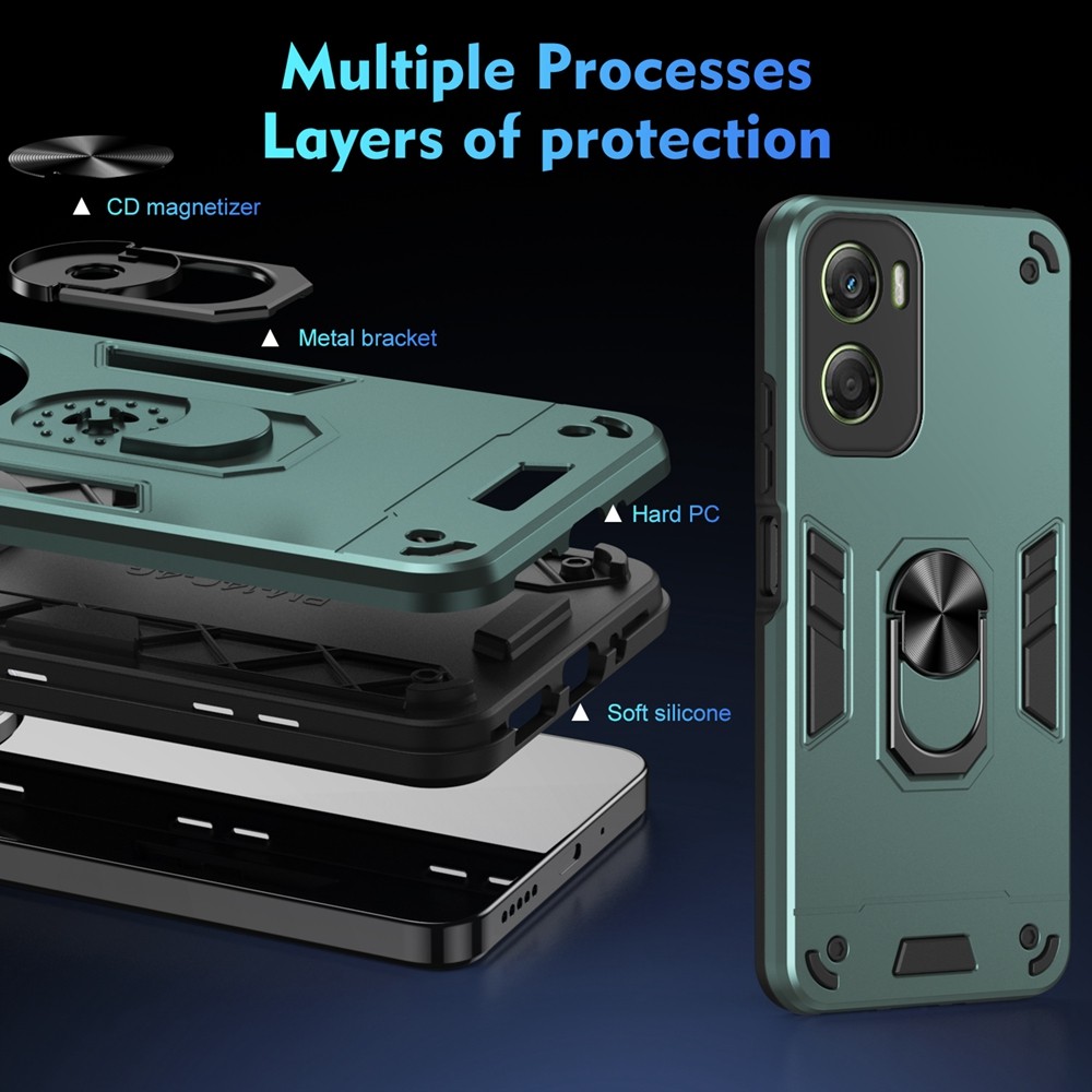 สําหรับ Motorola Moto G06 4G ทหารเกราะกันกระแทกสําหรับ Moto G06 G 06 MotoG06 แม่เหล็กแหวนผู้ถือฝาครอ