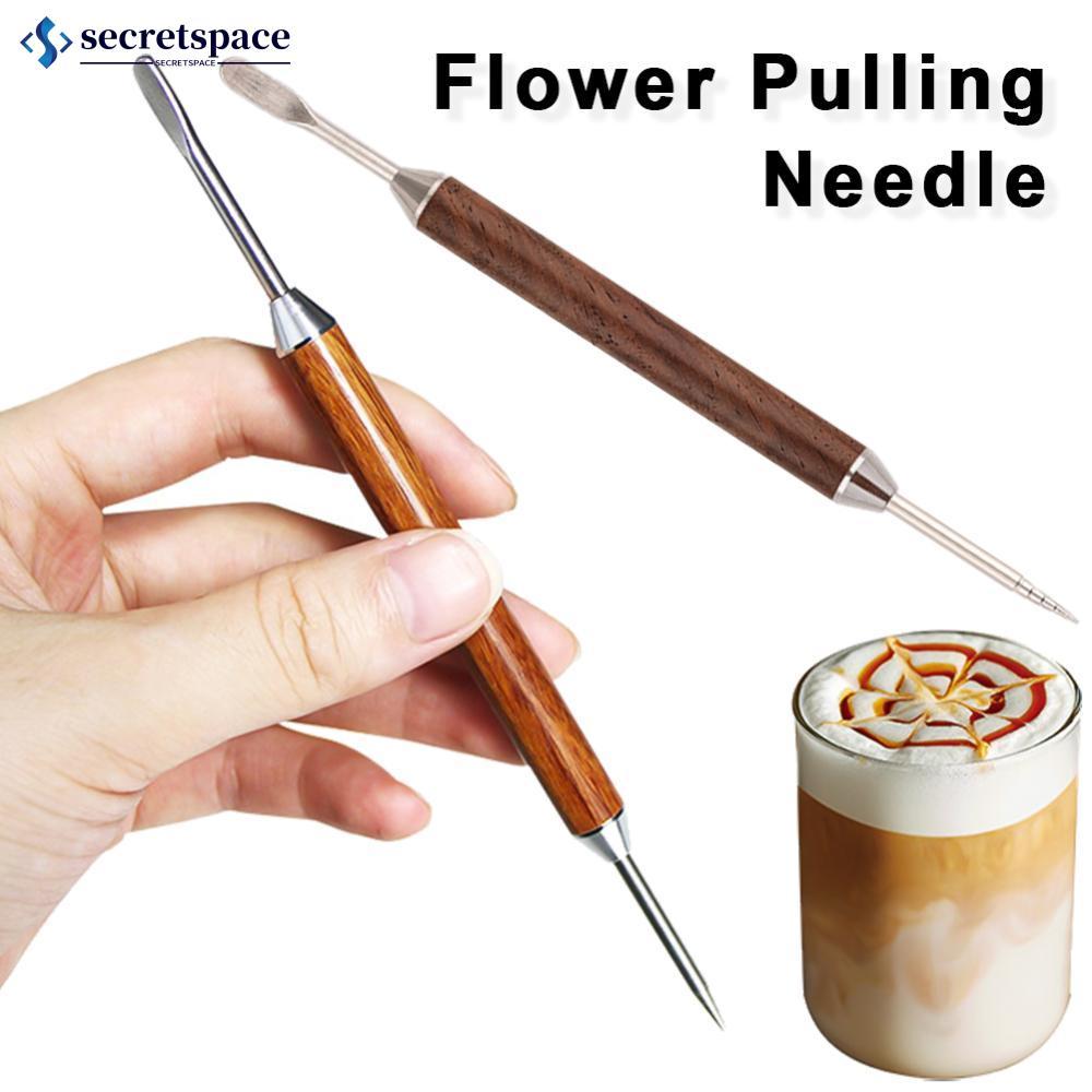 SECRETSPACE สแตนเลสสตีลกาแฟเข็มดึงดอกไม้เข็ม Espresso Latte Decor Art ปากกาไม้เข็ม Barista เครื่องมื
