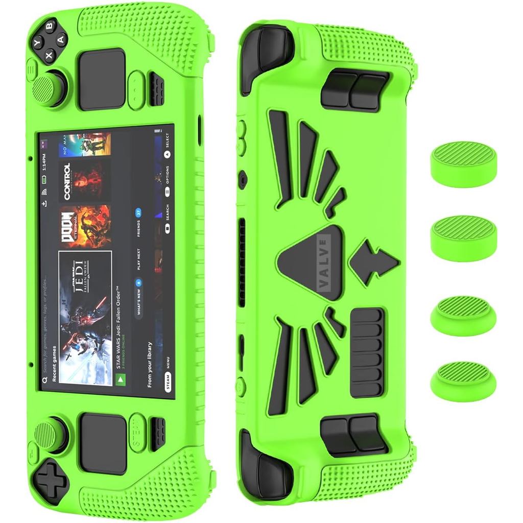 SUIHUOJI Steam Deck/Steam Deck OLED Standing Protective Case, Thickening Silicone Accessories Protec