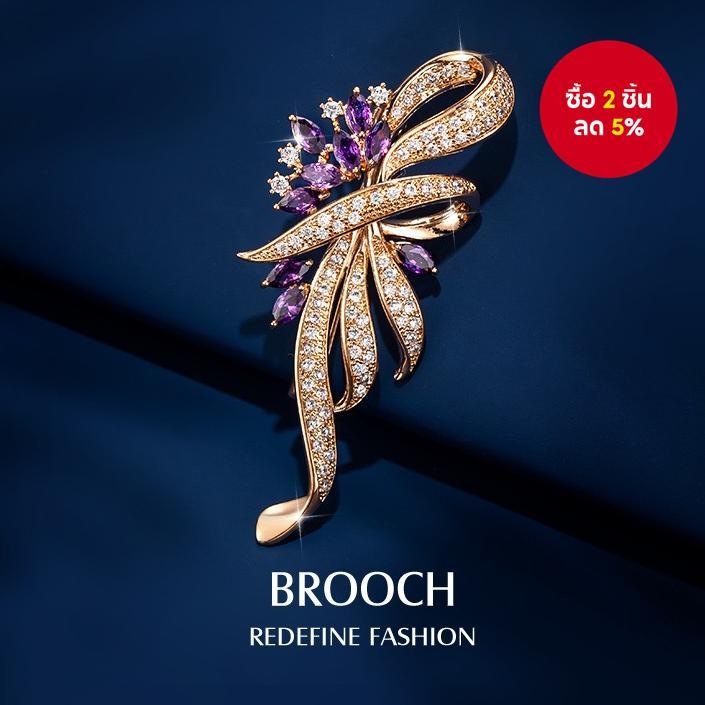 เข็มกลัดคริสตัล ป้องกันแสงสะท้อน เครื่องประดับ สําหรับผู้หญิง