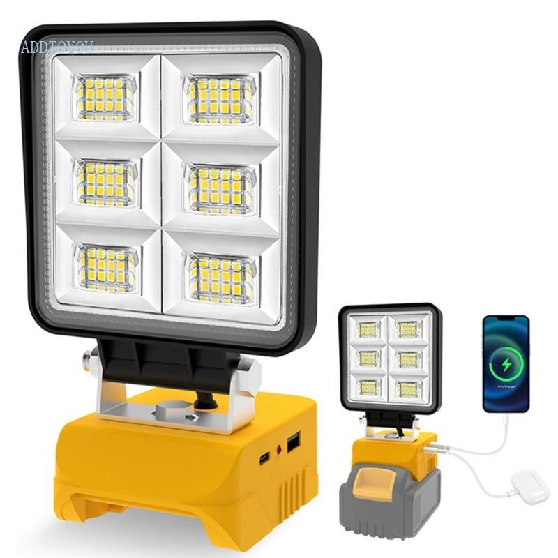 3C Portable 5200LM 6000K ไฟทํางานไร้สายแบบพกพาฐานปรับได้แบบชาร์จไฟได้