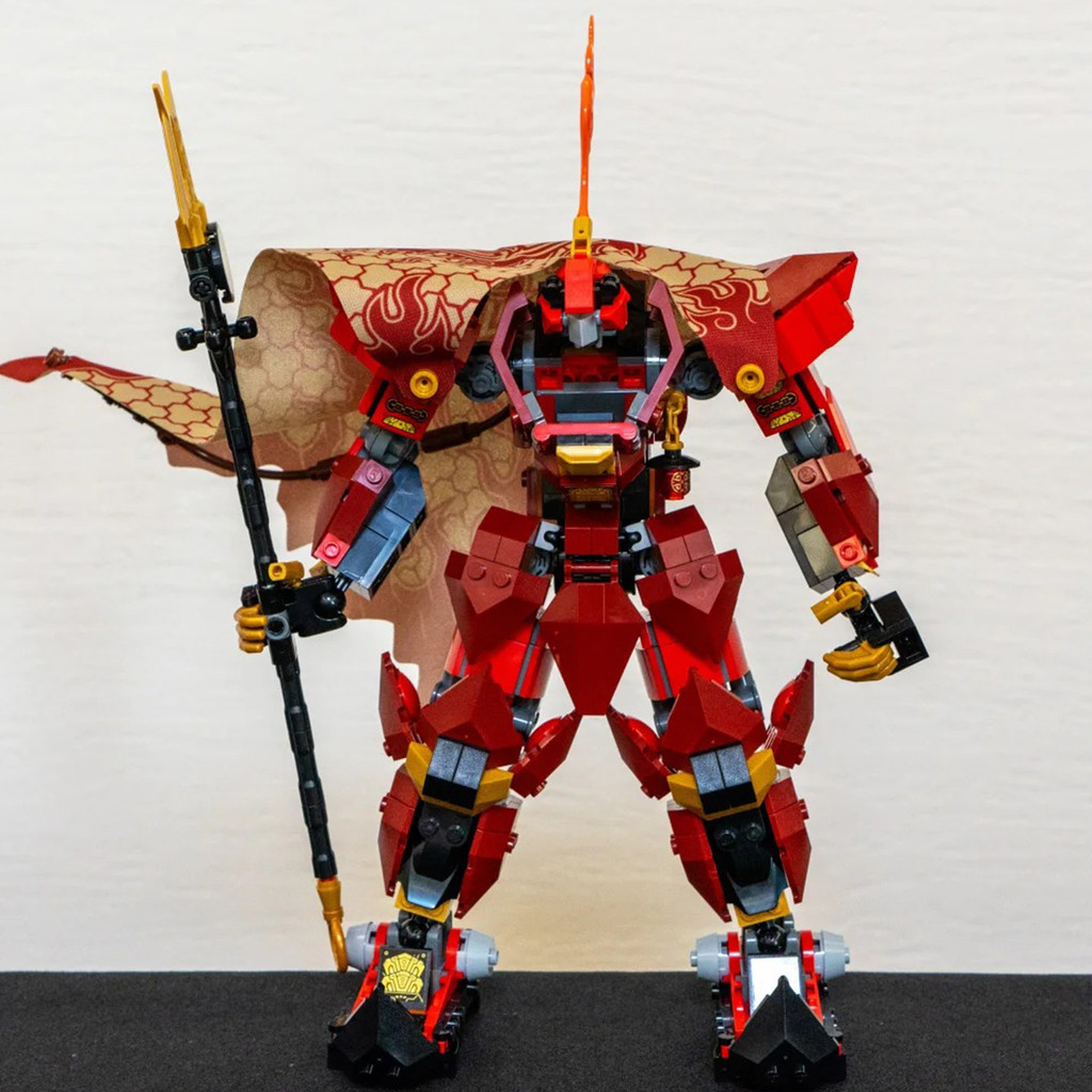เลโก้ Phantom Ninja 71846 Kais Flame Knight Mecha Boy Building Block ของเล่น Raptor เหมาะสําหรับ Leg