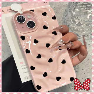 ความรัก จุดคลื่น เคสกรณีมือถือสำหรับไอโฟน17promax 16 15 13 ป้องกันการชนกัน For iPhone 15 14 12 16 Promax XS XR 7/8 Plus