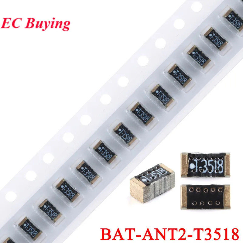 10 ชิ้น/5 ชิ้น BAT-ANT2-T3518 2.4G WiFi บลูทูธ-ในตัวเสาอากาศ SMD 1.5dBi Gain Omnidirectional 2400-25