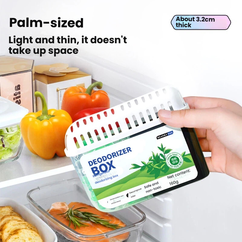 GRAREY GRAREY ตู้เย็นระงับกลิ่นกายถ่านกัมมันต์ทําความสะอาดระงับกลิ่นกายสดกําจัดกลิ่นกล่องระงับกลิ่นก