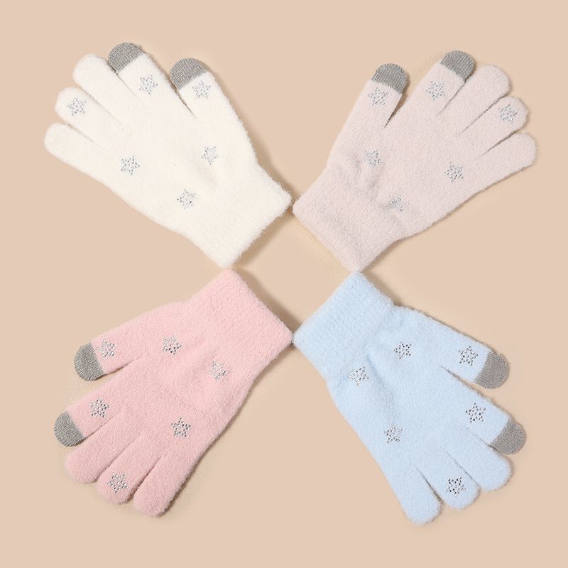 ถุงมือ First Snow Star FXDZ น่ารักสำหรับนักเรียนวิทยาลัย ในฤดูหนาว สามารถกดหน้าจอสัมผัสได้ - รูปที่ 2