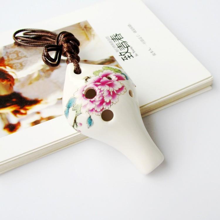 Six-Hole Ocarina Alto C-Key Ocarina 6 หลุม Ocarina เริ่มต้นส่งเสียง Score Factory