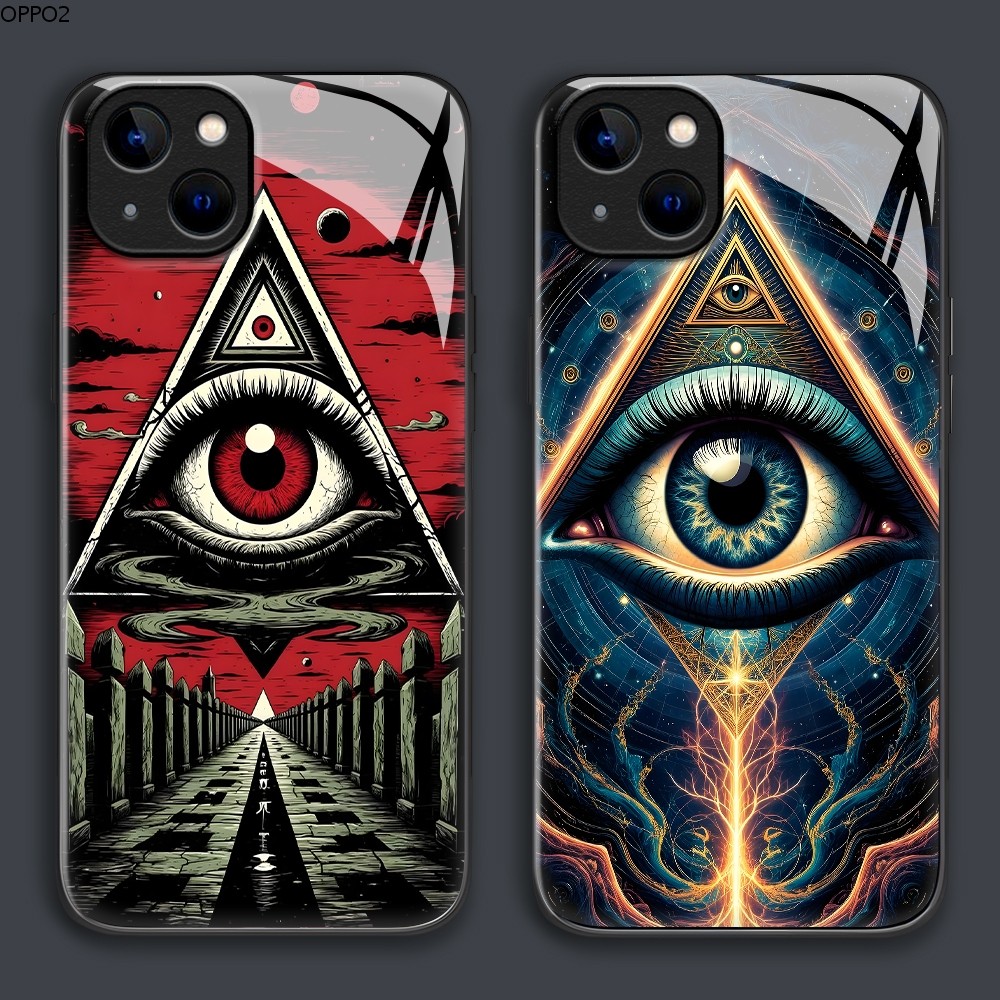 เคส For เคสแข็ง OPPO Reno 12 12F 11 11F 10 8 8T 8Z 7 7Z 6Z 6 5 4 2 4Z 2F F11 F9 F7 F5 Pro Youth 4G 5G ออปโป้ Glass BLK