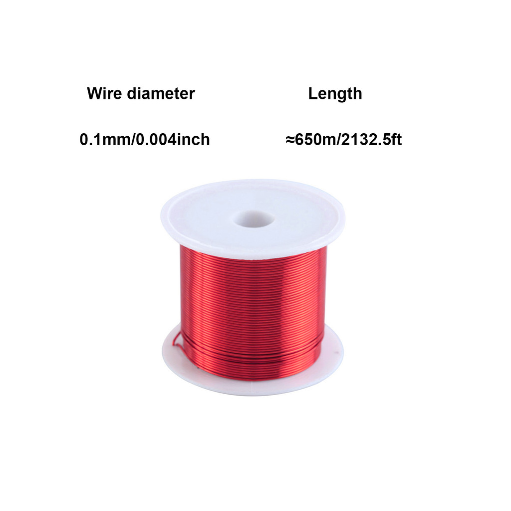 Enameled Coppers Winding Wire, 50g, Red Polyurethane Coating, 0.10mm-1.0mm Thickness