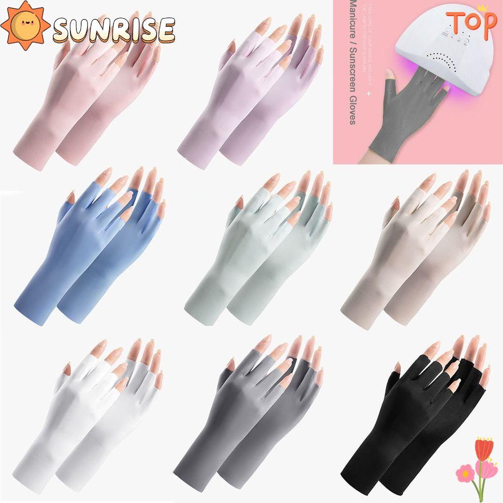ถุงมือกันแดด SUNRISE ป้องกันรังสี UV สำหรับเล็บและผิว มีความปลอดภัยในการขับรถและทำเจลเล็บ