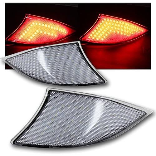 HYPERSPEED SMD LED ด้านหลังกันชน Reflector หยุดไฟท้ายเบรคโคมไฟคู่ Fit สําหรับ 2014-2020 Lexus IS250 