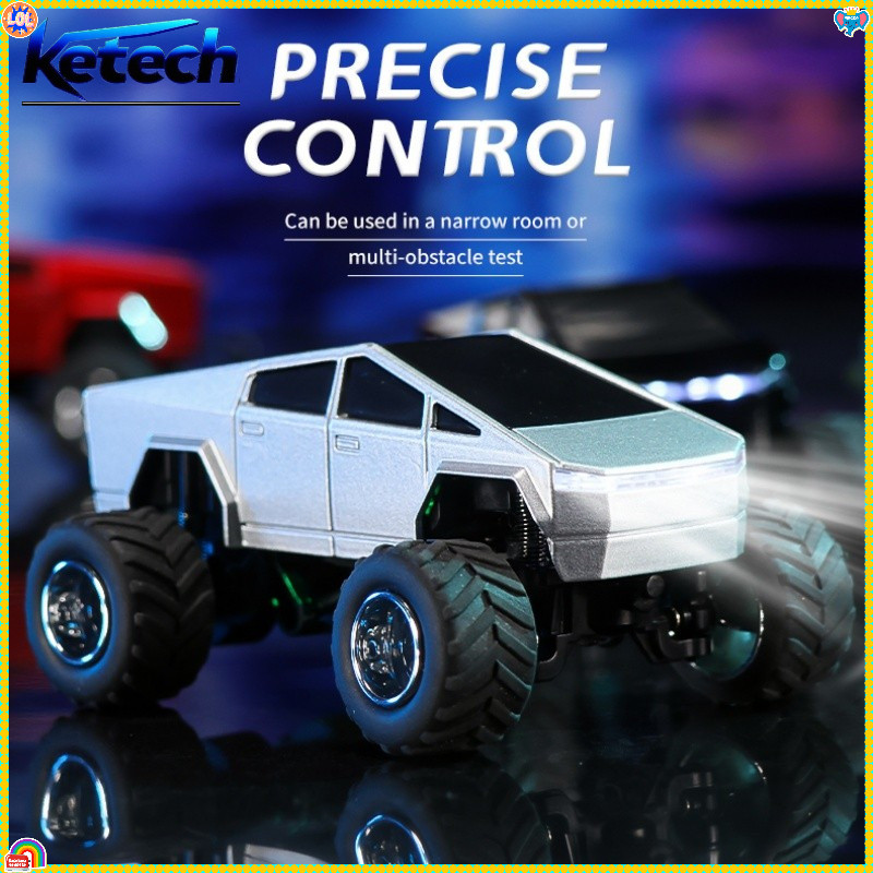 1/64 RC รถรถพ่วง High Tech มือถือ Gravity-Sensing ควบคุมโลหะผสม Cybertruck รถกระบะรีโมทคอนโทรลของเล่นรถสําหรับของขวัญเด็ก