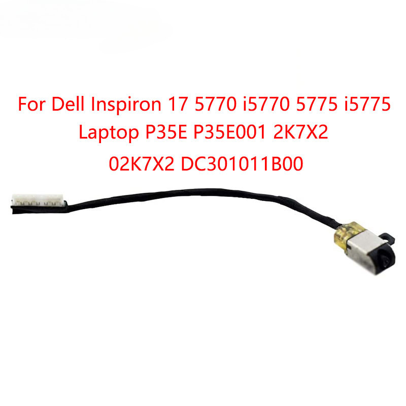 เปลี่ยน DC Power Jack Cable Connector สําหรับ Dell Inspiron 17 5770 I5770 5775 I5775 Series P35E P35