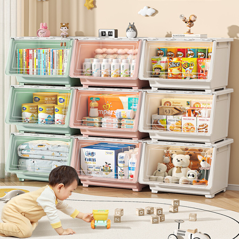 SUKI กล่องใส่ของเปิดด้านหน้า อเนกประสงค์ มีฝาเปิดหน้า กันฝุ่นกันน้ำ  เก็บเสื้อผ้า-ของเล่น วัสดุ PP ทนทาน