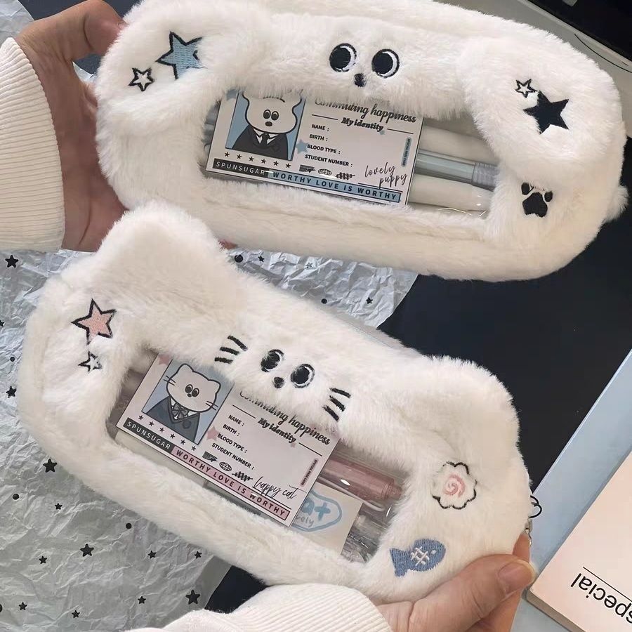 Little Red Book Plush Blue Puppy Wallet Student Little Red Book Same Style Plush Blue Puppy Wallet S