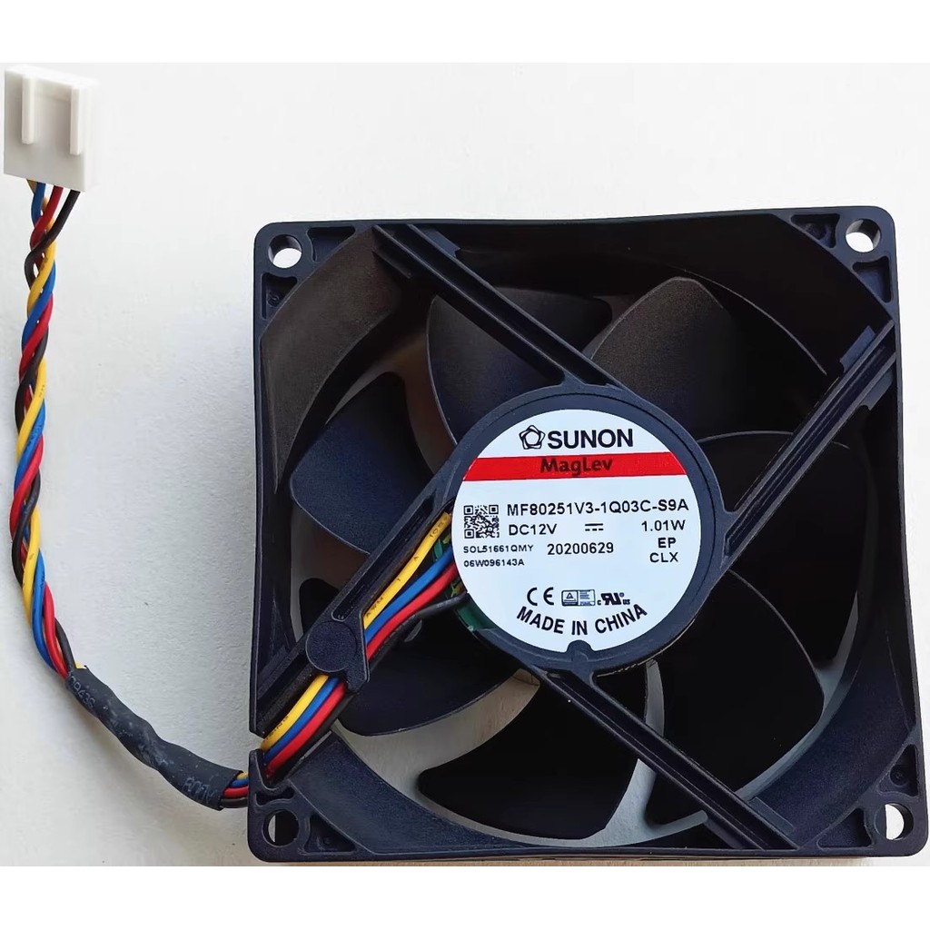 ยี่ห้อใหม่ SUNON 8025 พัดลม 8 ซม. 4 สาย Maglev MF80251V3-1Q03C-S9A 12V 1.01 W