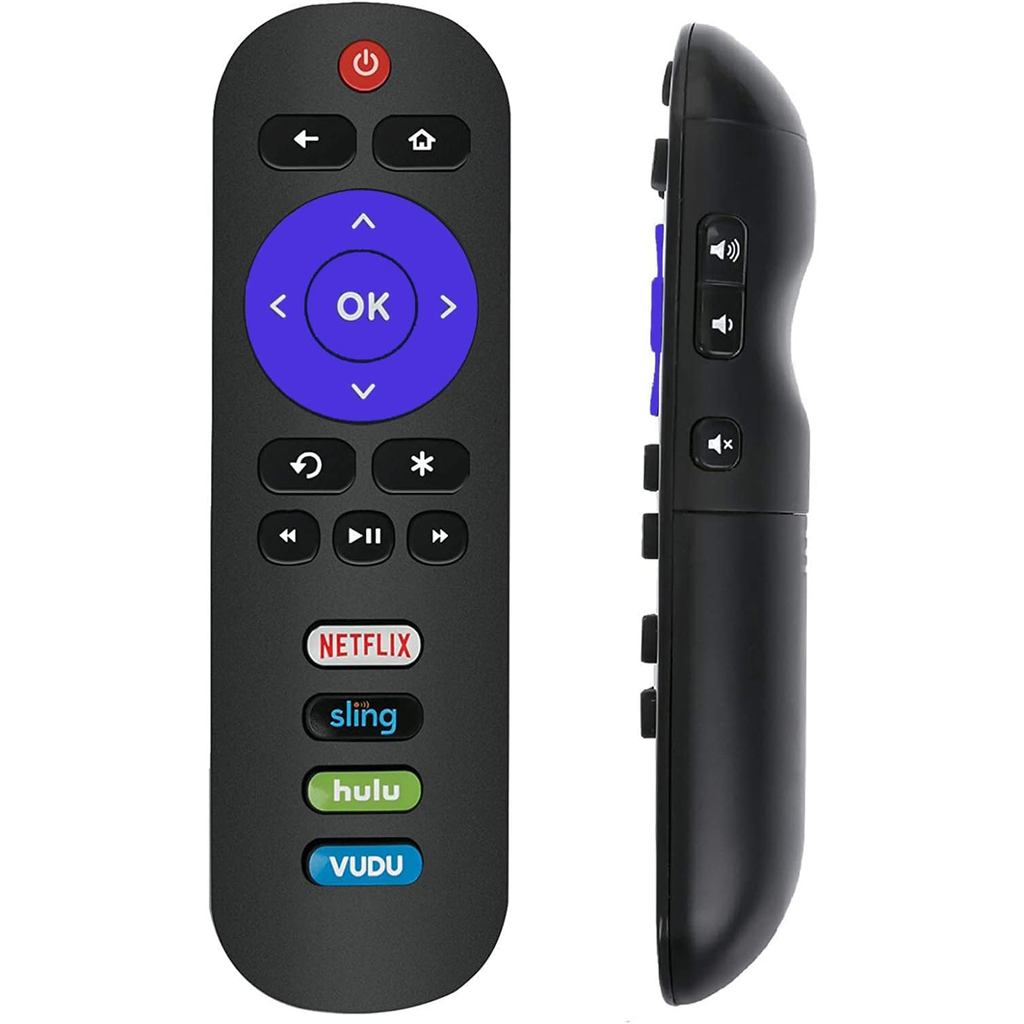 รีโมทคอนโทรล fit สําหรับ ONN Roku TV 4K UHD LCD สมาร์ท HDTV พร้อม Netflix Sling Hulu Vudu คีย์ใช้งาน