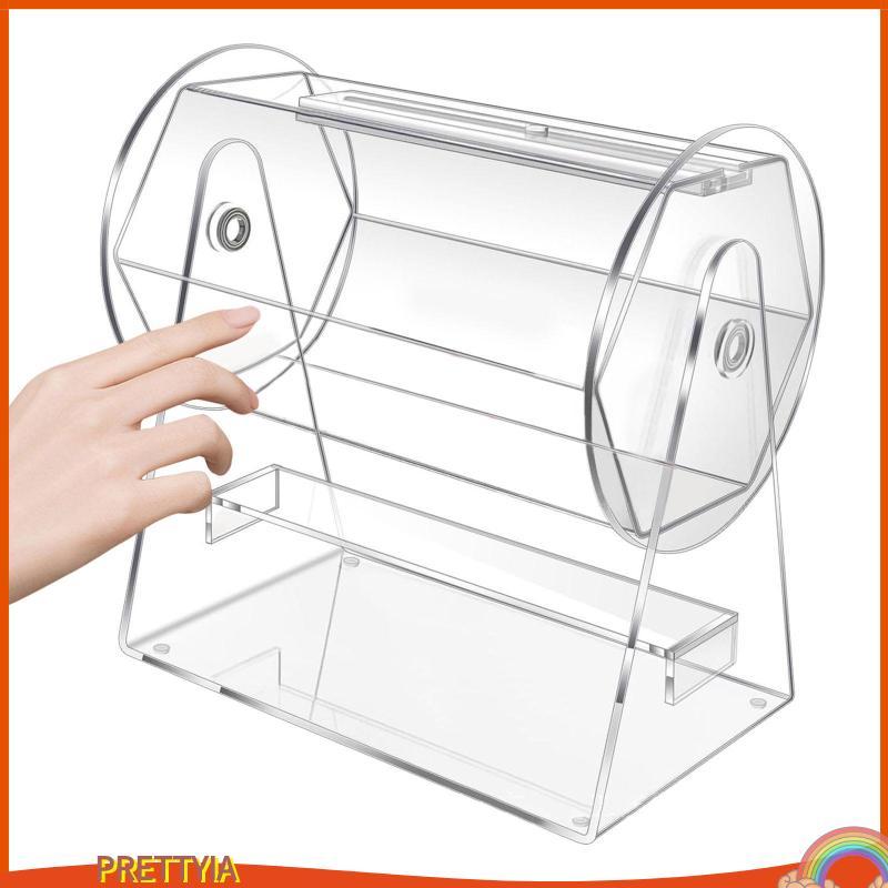 [สวย] อะคริลิค Raffle Drum Transparent Raffle Ticket Box สําหรับเกมครอบครัว Fundriser การประชุมประจํ