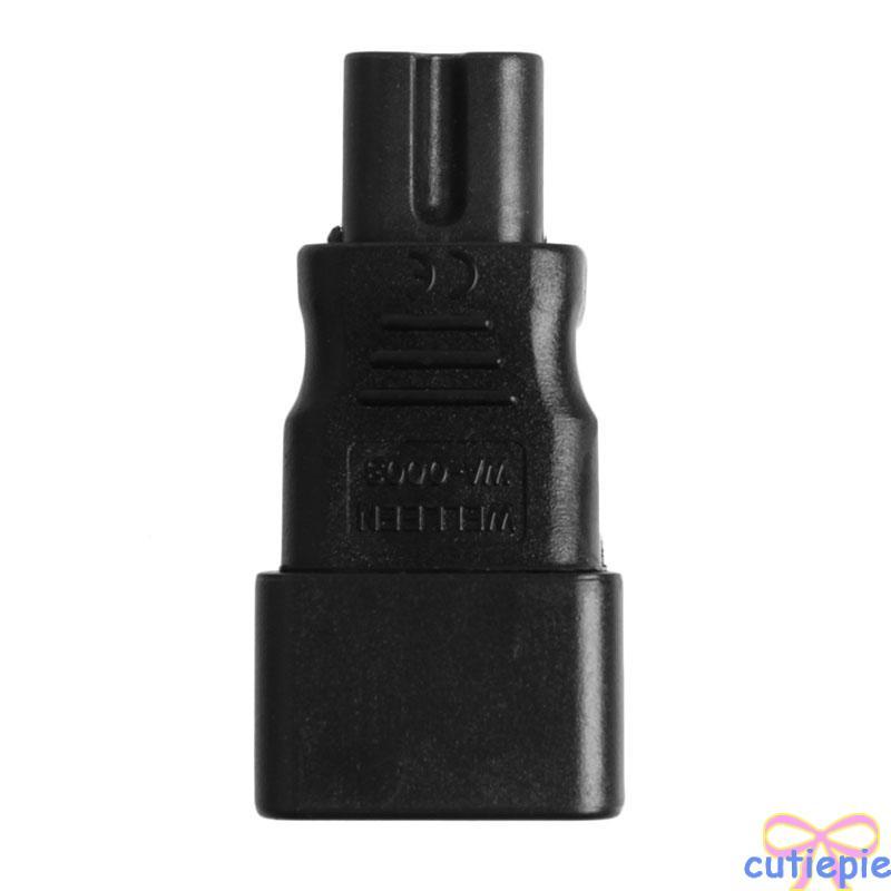 Cutie 3-Pin C14 Male to C7 Female Power Socket Adaptor Plug Converter