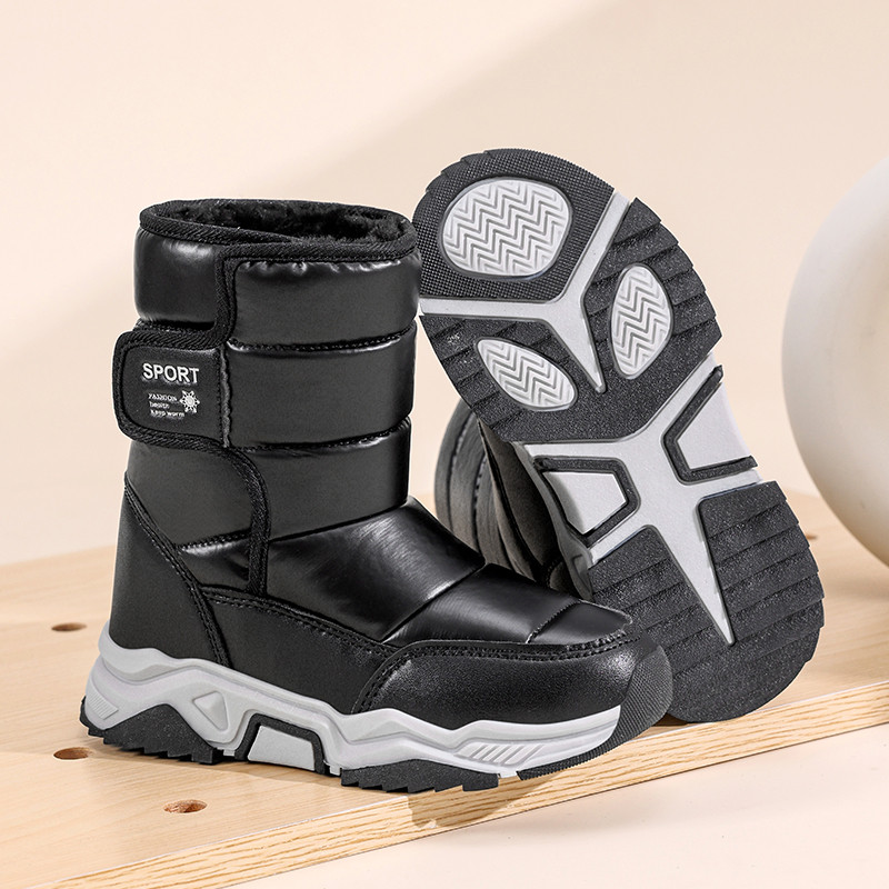 Kids Winter Outdoor Anti-slip Waterproof Snow Boots | รองเท้าเล่นหิมะกีฬาผ้าฝ้ายที่อบอุ่น