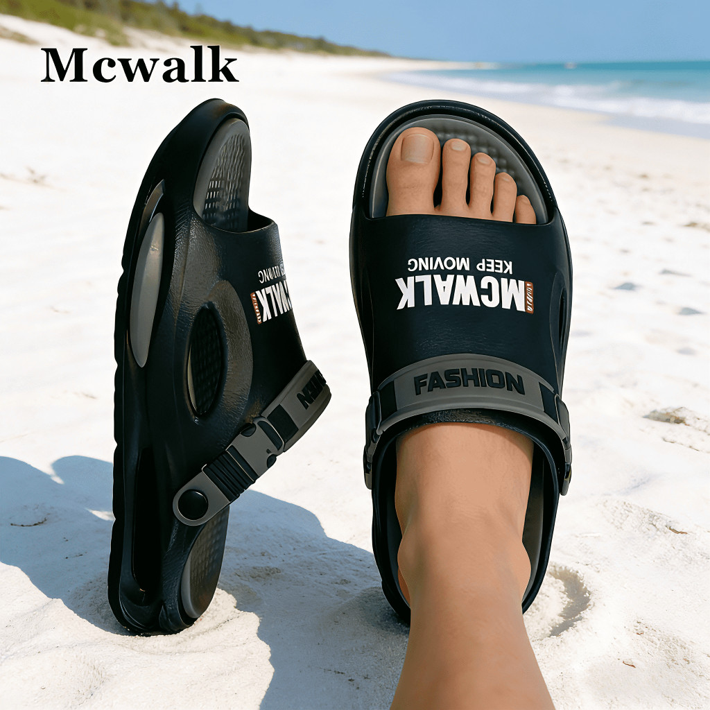 MCWALK รองเท้าแตะผู้ชาย รองเท้าแตะกลางแจ้ง การป้องกันการลื่น 38-45